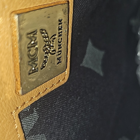 MCM Cognac Backpack with Silver Studs - Picture 8 of 9